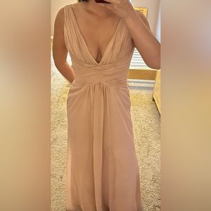 Never worn bridesmaid/prom dress, plunging neckline and back with front slit